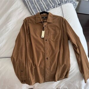Banana Republic NWT Brown Corduroy Button Down Shirt Medium